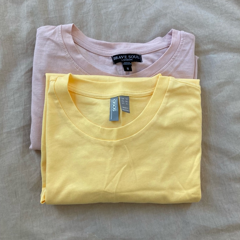 NEW ASOS Pink and Yellow T-Shirt